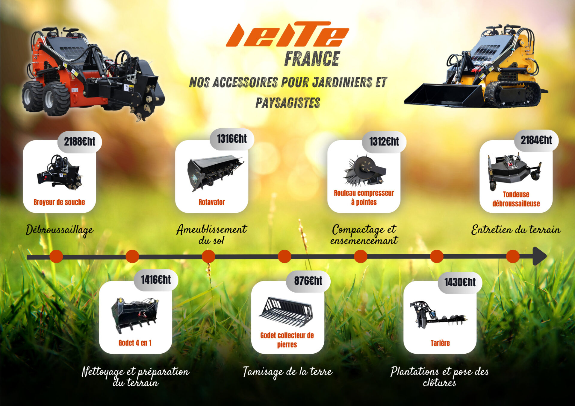 Leite accessories for gardeners and landscapers